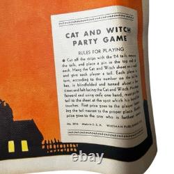 Vintage Halloween Game Pin the Tail on the Cat and Witch by Whitman #3016 Vintage Halloween Game Pin the Tail on the Cat and Witch by Whitman #3016