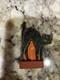 Vintage Halloween German 1920 Table Favor Skittle Game Pc. Black Cat Arched