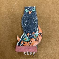 Vintage Halloween German 1920 Table favors Skittle Game PCs Owl Pump Maid Cat 3