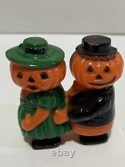 Vintage Halloween Mr. & Mrs. Jack-o-Lantern Pumpkin Ramp-Walker by Fun World