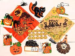 Vintage Halloween Napkins, Place Cards, Bridge Tallies, Die Cuts 1920s-1950s