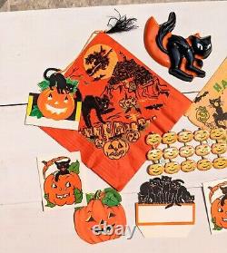 Vintage Halloween Napkins, Place Cards, Bridge Tallies, Die Cuts 1920s-1950s