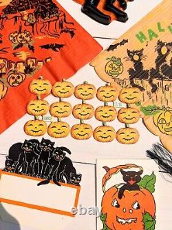 Vintage Halloween Napkins, Place Cards, Bridge Tallies, Die Cuts 1920s-1950s