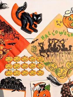 Vintage Halloween Napkins, Place Cards, Bridge Tallies, Die Cuts 1920s-1950s