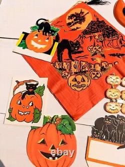 Vintage Halloween Napkins, Place Cards, Bridge Tallies, Die Cuts 1920s-1950s