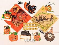 Vintage Halloween Napkins, Place Cards, Bridge Tallies, Die Cuts 1920s-1950s