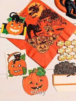 Vintage Halloween Napkins, Place Cards, Bridge Tallies, Die Cuts 1920s-1950s