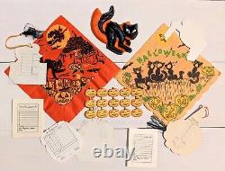 Vintage Halloween Napkins, Place Cards, Bridge Tallies, Die Cuts 1920s-1950s