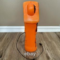 Vintage Halloween Orange 17 Haunted House Light Up Blow Mold Decoration WORKS