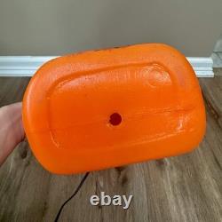 Vintage Halloween Orange 17 Haunted House Light Up Blow Mold Decoration WORKS