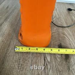 Vintage Halloween Orange 17 Haunted House Light Up Blow Mold Decoration WORKS