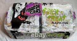Vintage Halloween Party Supplies Hefty Plates, Mardi Gras Paper Towels, Napkins