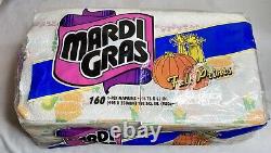 Vintage Halloween Party Supplies Hefty Plates, Mardi Gras Paper Towels, Napkins