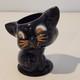 Vintage Halloween Plastic Rosbro Black Cat Candy Container Tico