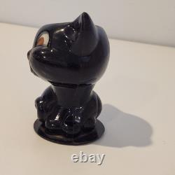 Vintage Halloween Plastic Rosbro Black Cat Candy Container Tico