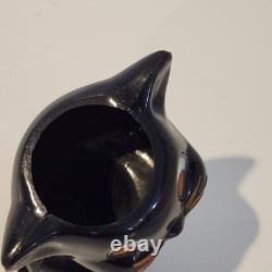 Vintage Halloween Plastic Rosbro Black Cat Candy Container Tico