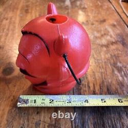 Vintage Halloween Red Devil Head Blow Mold