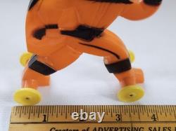 Vintage Halloween Rosbro Hard Plastic Pirate Whistle on Wheels RARE