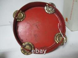 Vintage Halloween Tin Metal Tambourine Noisemaker CHEIN Dancing At Party w JOL