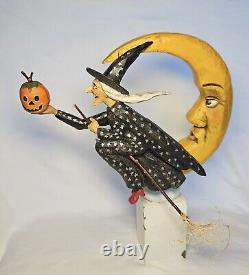 Vintage Halloween Witch Captured Carvings Anthony Costanza RARE