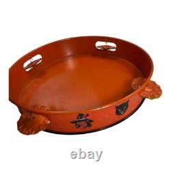 Vintage Halloween Witch Tin Litho Tambourine Noisemaker Instrument T. Cohn