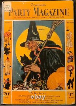 Vintage! Halloween'dennison's Party Magazine' Hardcover Ex-library Edition