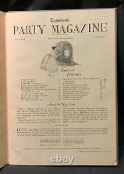 Vintage! Halloween'dennison's Party Magazine' Hardcover Ex-library Edition