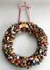 Vintage Handmade Christmas Wreath 13 Wood Wooden Ornaments Kitchy