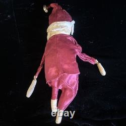 Vintage Handmade Primitive Santa Claus Doll One of A Kind Folk Art