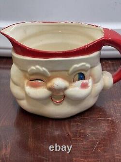 Vintage Holt Howard 1960 Winking Santa Claus Pitcher Original 4.5 Inch Short