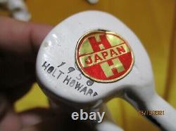 Vintage Holt Howard 50s Christmas NOEL Pixie Candle Holders Japan Retro