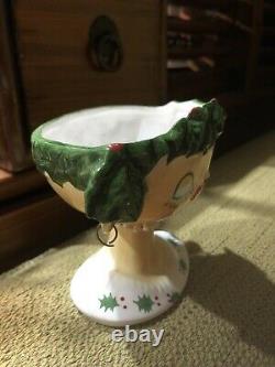 Vintage Holt Howard Christmas Head Vase-Pearl Necklace My Fair Lady 1959