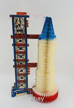 Vintage Honeycomb Expandable Tissue Paper Rocket Ship Space Japan Decorative 15 Vintage Honeycomb Expandable Tissue Paper Rocket Ship Space Japan Decorative 15