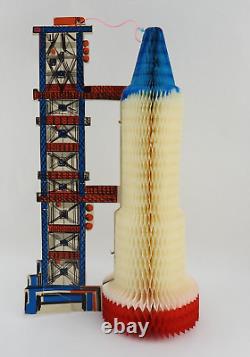 Vintage Honeycomb Expandable Tissue Paper Rocket Ship Space Japan Decorative 15 Vintage Honeycomb Expandable Tissue Paper Rocket Ship Space Japan Decorative 15