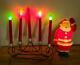 Vintage Indoor Electric Christmas Candelabra With Illuminated Santa Claus Hk