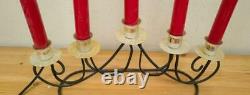 Vintage Indoor Electric Christmas Candelabra with Illuminated Santa Claus hk