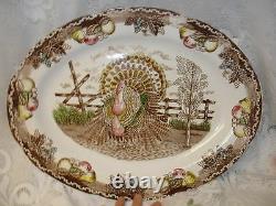 Vintage Ironstone King Tom Thanksgiving Turkey Platter