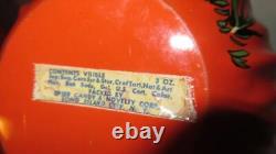 Vintage Jack O Lantern Halloween Tin Lithograph US Metal Toy Candy Bucket