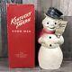 Vintage Kentucky Tavern Whiskey Paper Mache Snowman Christmas Advertising