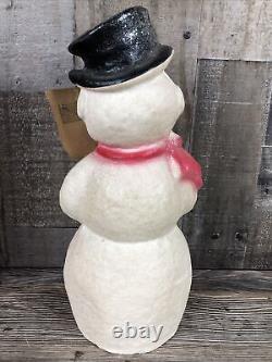 Vintage Kentucky Tavern Whiskey Paper Mache Snowman Christmas Advertising