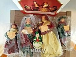 Vintage Kurt Adler Caroler Family Figurine Doll Set in Box & Christmas Ornament