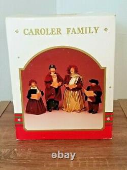 Vintage Kurt Adler Caroler Family Figurine Doll Set in Box & Christmas Ornament