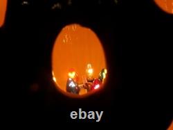 Vintage Large Ceramic Mold Lighted Pumpkin Jack OLantern Halloween Great Pumpkin