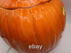 Vintage Large Ceramic Mold Lighted Pumpkin Jack OLantern Halloween Great Pumpkin