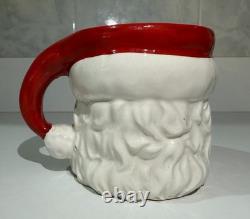 Vintage Lefton Christmas Mrs Claus & Santa Mugs Set Of 6 Holiday Decor