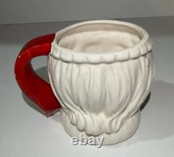 Vintage Lefton Christmas Mrs Claus & Santa Mugs Set Of 6 Holiday Decor