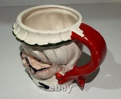 Vintage Lefton Christmas Mrs Claus & Santa Mugs Set Of 6 Holiday Decor