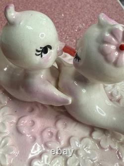 Vintage Lefton Love Birds Valentine's Day Trinket Heart Box Perfect condition Vintage Lefton Love Birds Valentine's Day Trinket Heart Box Perfect condition