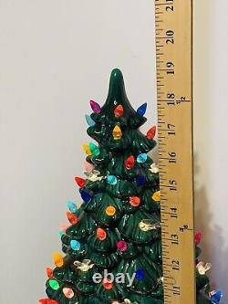 Vintage Light Up Christmas Tree Ceramic Large 19.5 inch working