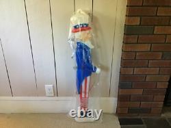 Vintage Lighted Union Uncle Sam Patriotic July 4th Blow Mold